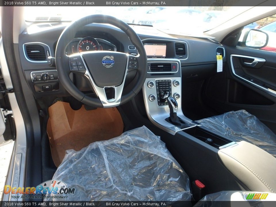 2018 Volvo S60 T5 AWD Bright Silver Metallic / Black Photo #9