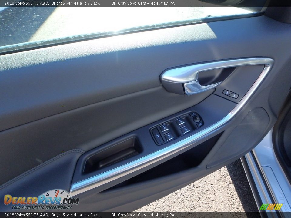 2018 Volvo S60 T5 AWD Bright Silver Metallic / Black Photo #10