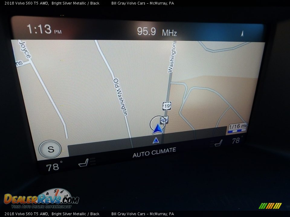 2018 Volvo S60 T5 AWD Bright Silver Metallic / Black Photo #13