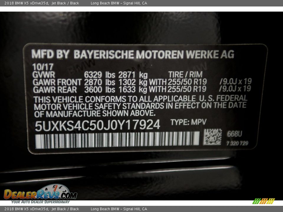 2018 BMW X5 xDrive35d Jet Black / Black Photo #12