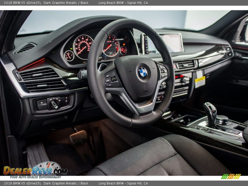 2018 BMW X5 sDrive35i Dark Graphite Metallic / Black Photo #6