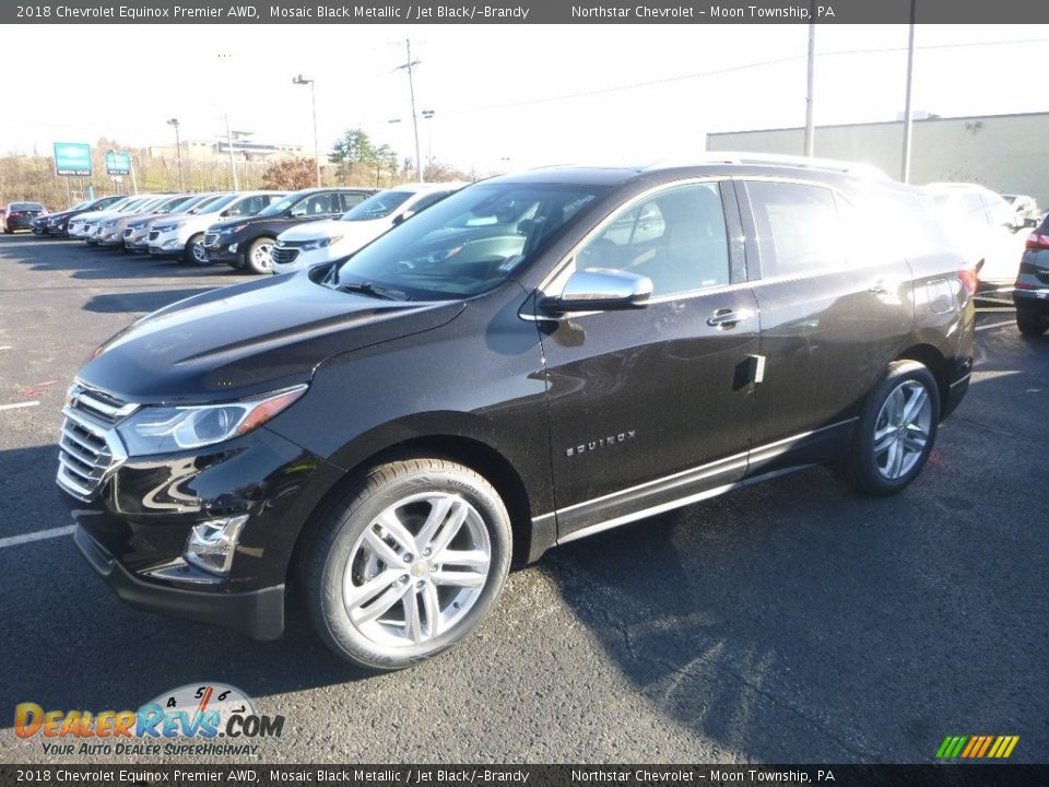 2018 Chevrolet Equinox Premier AWD Mosaic Black Metallic / Jet Black/­Brandy Photo #1