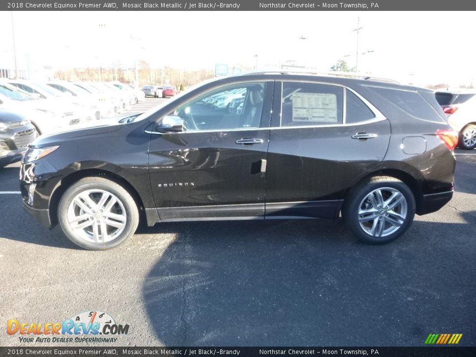 2018 Chevrolet Equinox Premier AWD Mosaic Black Metallic / Jet Black/­Brandy Photo #2