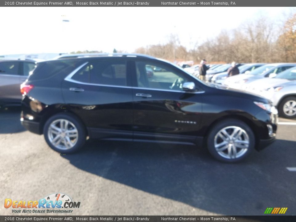 2018 Chevrolet Equinox Premier AWD Mosaic Black Metallic / Jet Black/­Brandy Photo #6
