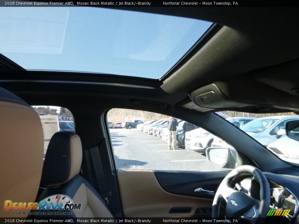 2018 Chevrolet Equinox Premier AWD Mosaic Black Metallic / Jet Black/­Brandy Photo #11