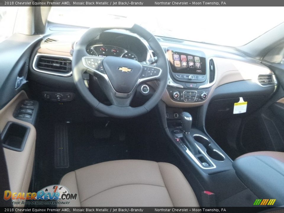 2018 Chevrolet Equinox Premier AWD Mosaic Black Metallic / Jet Black/­Brandy Photo #13