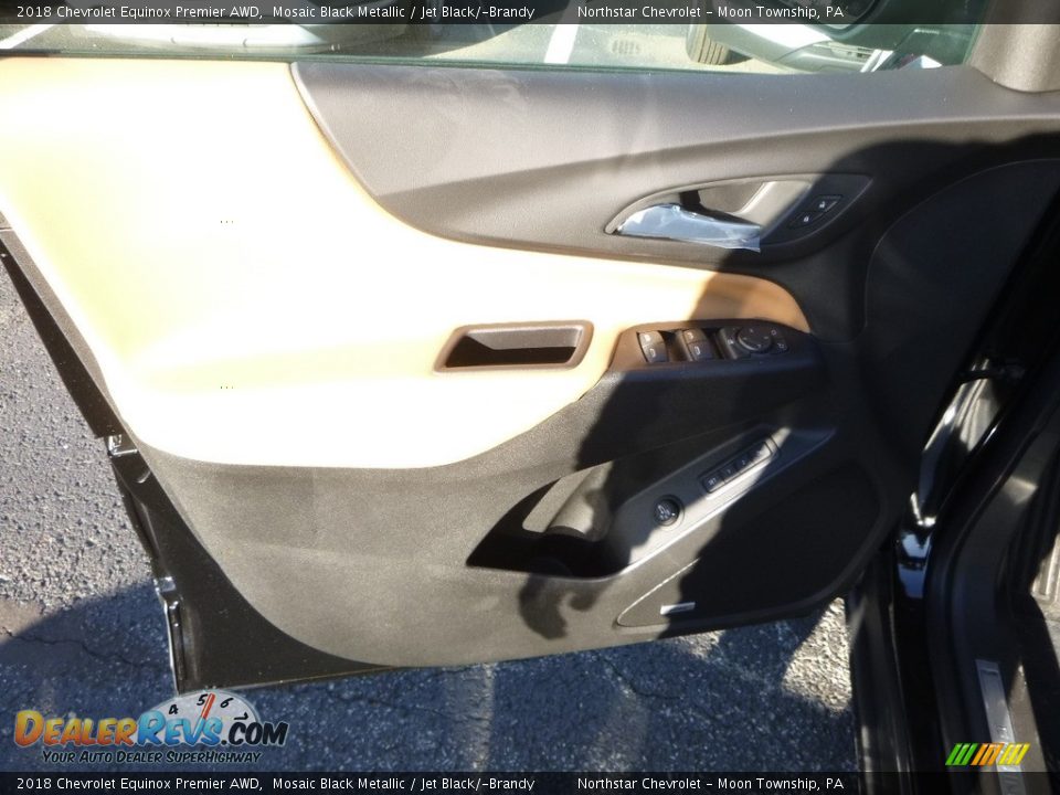 2018 Chevrolet Equinox Premier AWD Mosaic Black Metallic / Jet Black/­Brandy Photo #14