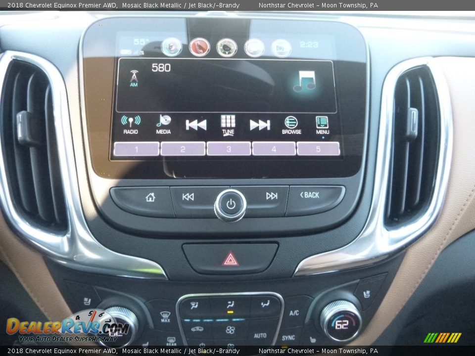 2018 Chevrolet Equinox Premier AWD Mosaic Black Metallic / Jet Black/­Brandy Photo #19