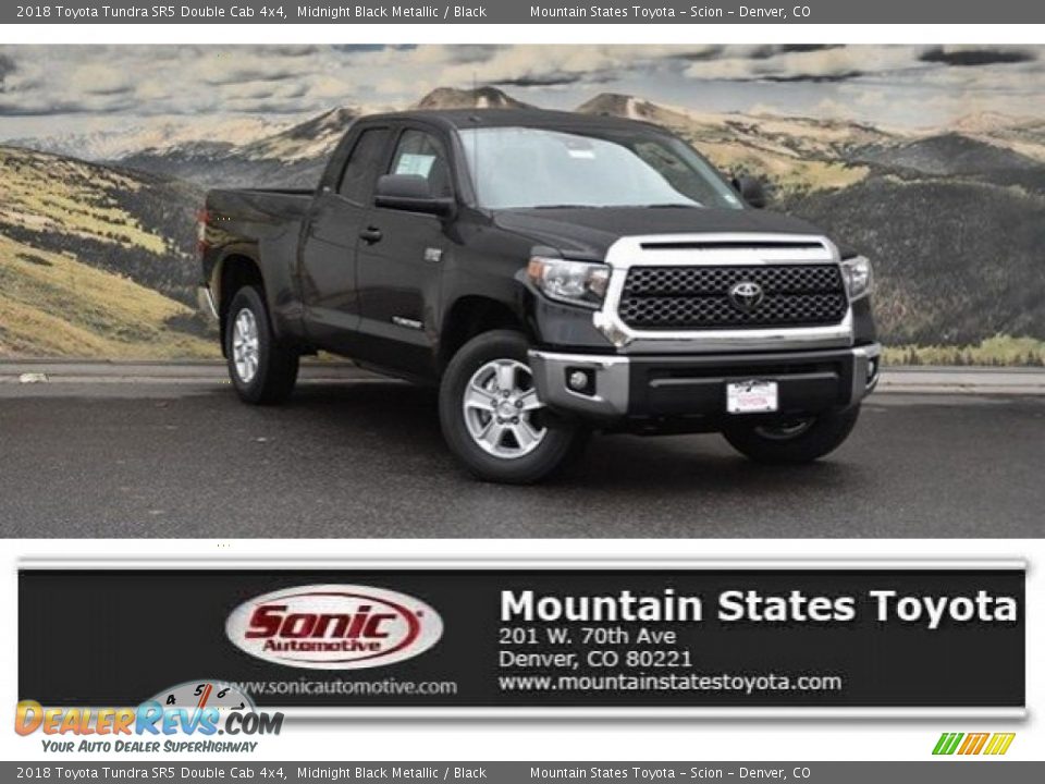 2018 Toyota Tundra SR5 Double Cab 4x4 Midnight Black Metallic / Black Photo #1