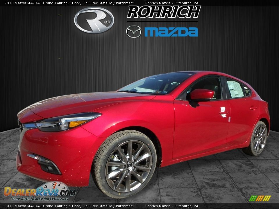 2018 Mazda MAZDA3 Grand Touring 5 Door Soul Red Metallic / Parchment Photo #4