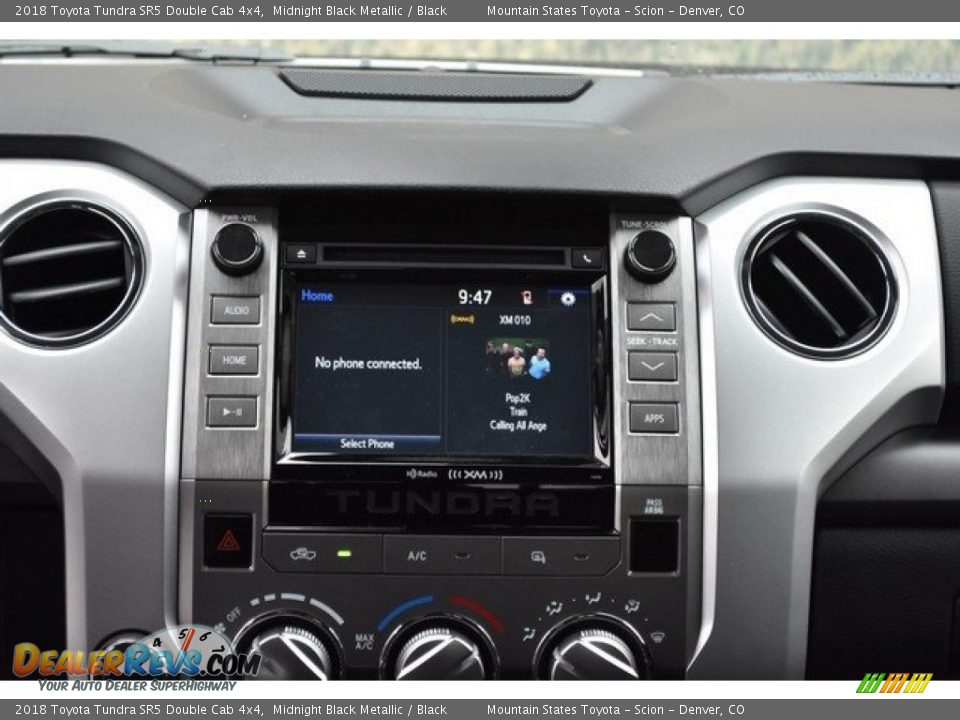 2018 Toyota Tundra SR5 Double Cab 4x4 Midnight Black Metallic / Black Photo #6