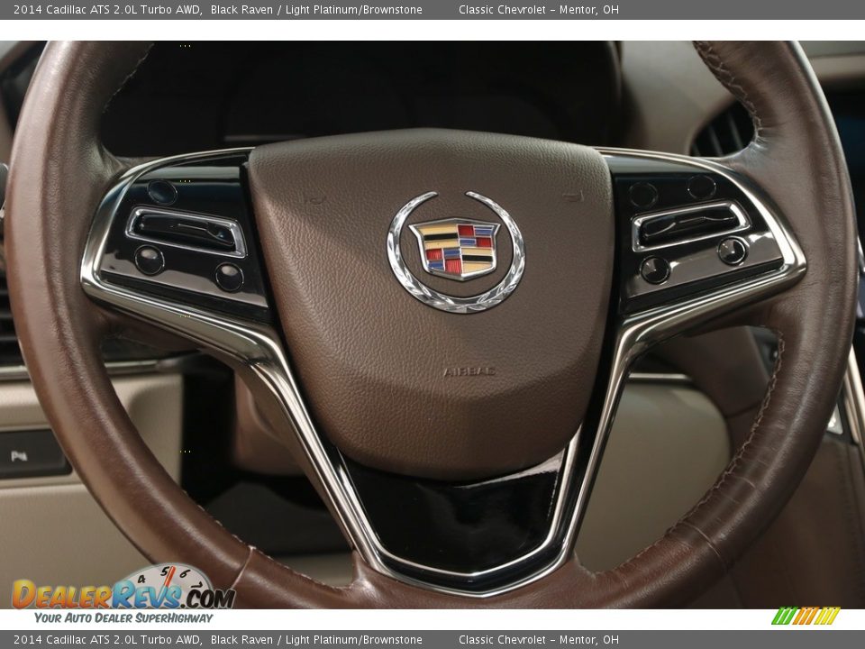 2014 Cadillac ATS 2.0L Turbo AWD Black Raven / Light Platinum/Brownstone Photo #8