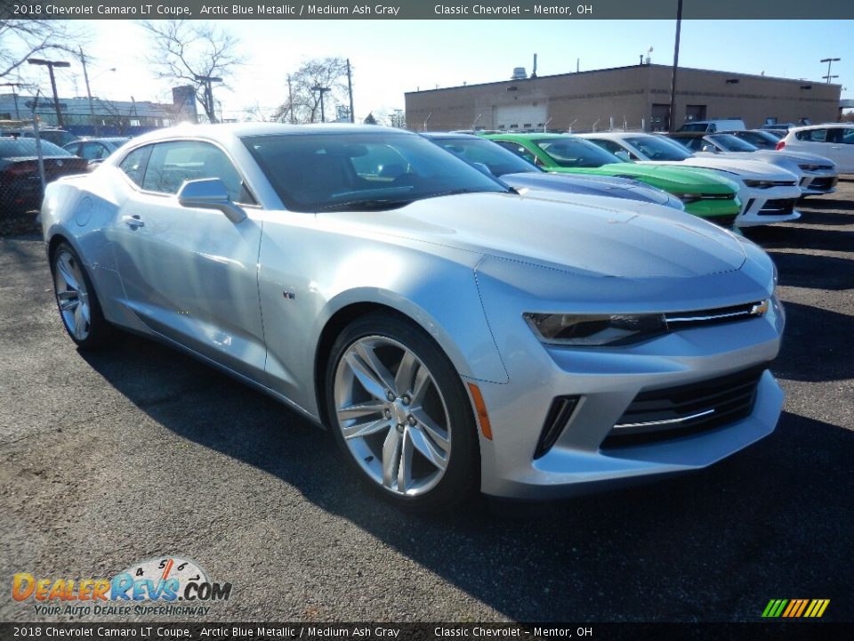 2018 Chevrolet Camaro LT Coupe Arctic Blue Metallic / Medium Ash Gray Photo #3