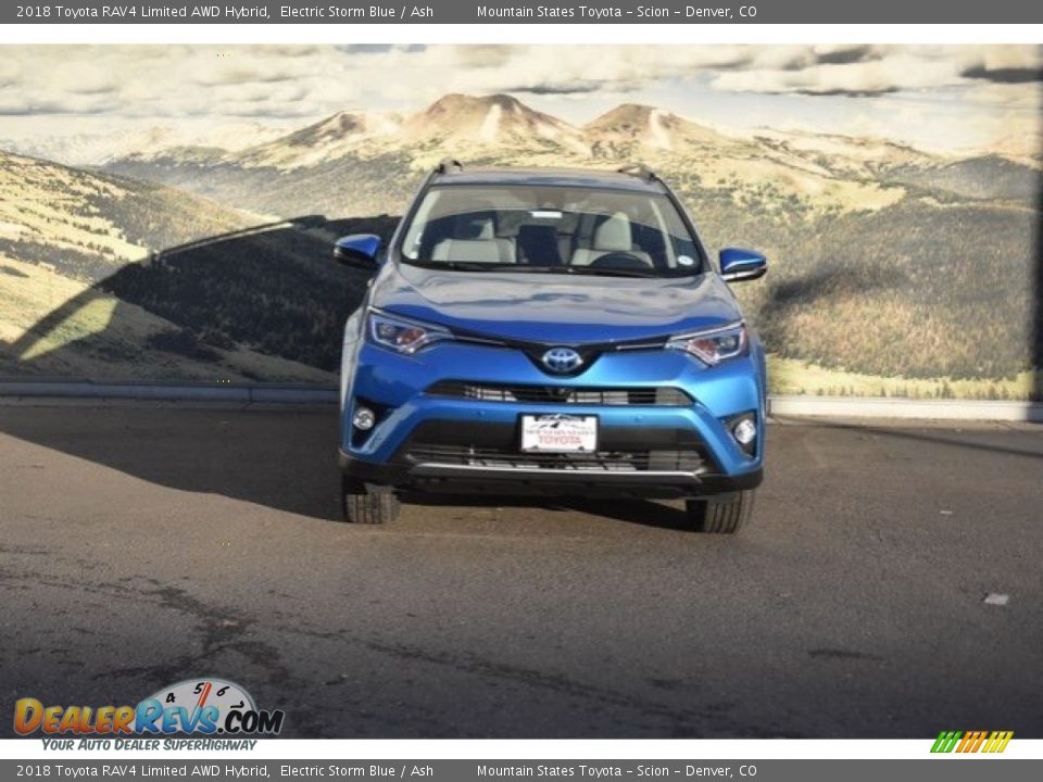2018 Toyota RAV4 Limited AWD Hybrid Electric Storm Blue / Ash Photo #2