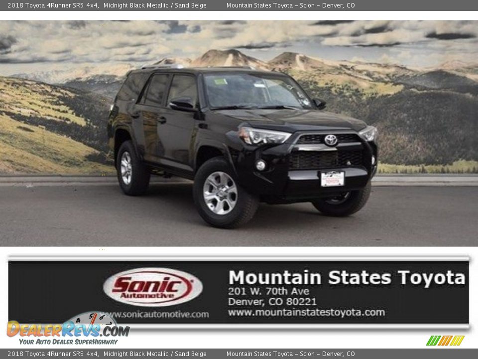 2018 Toyota 4Runner SR5 4x4 Midnight Black Metallic / Sand Beige Photo #1