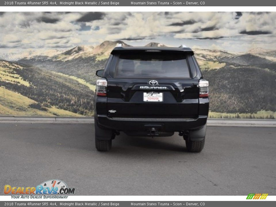 2018 Toyota 4Runner SR5 4x4 Midnight Black Metallic / Sand Beige Photo #4