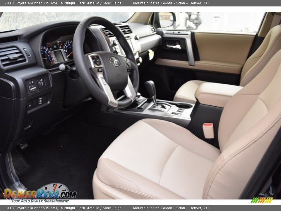 2018 Toyota 4Runner SR5 4x4 Midnight Black Metallic / Sand Beige Photo #5