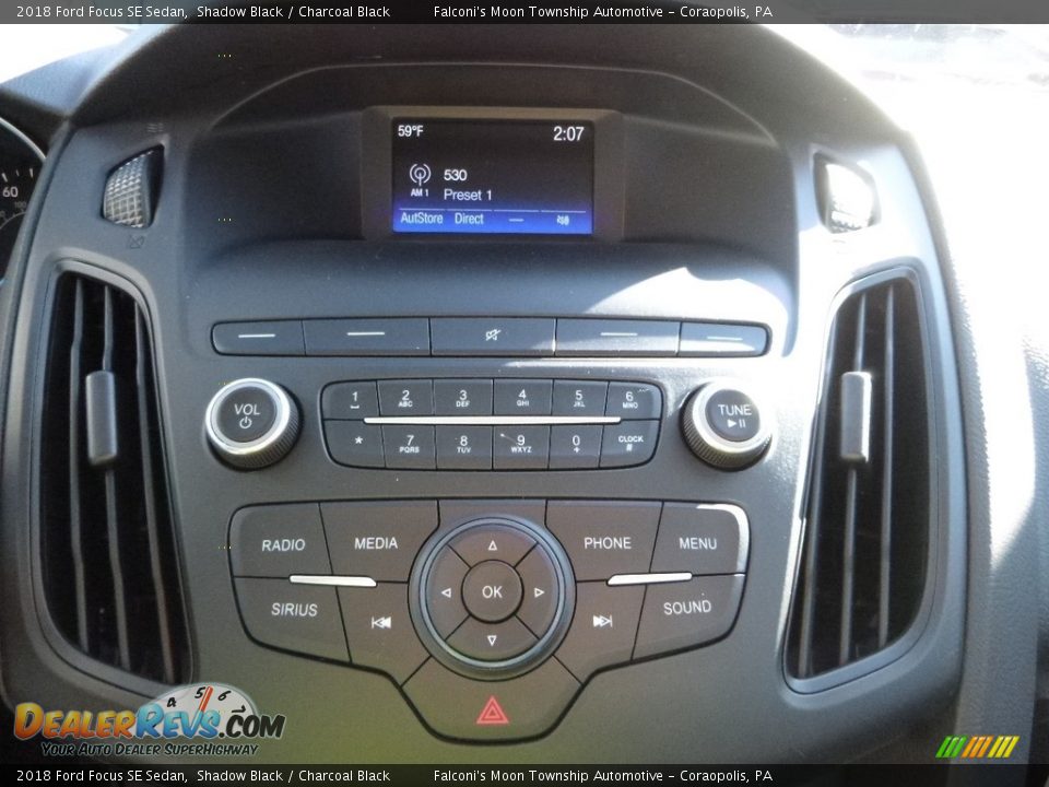 2018 Ford Focus SE Sedan Shadow Black / Charcoal Black Photo #14