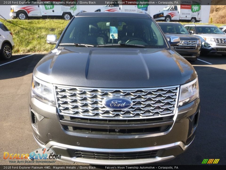 2018 Ford Explorer Platinum 4WD Magnetic Metallic / Ebony Black Photo #4