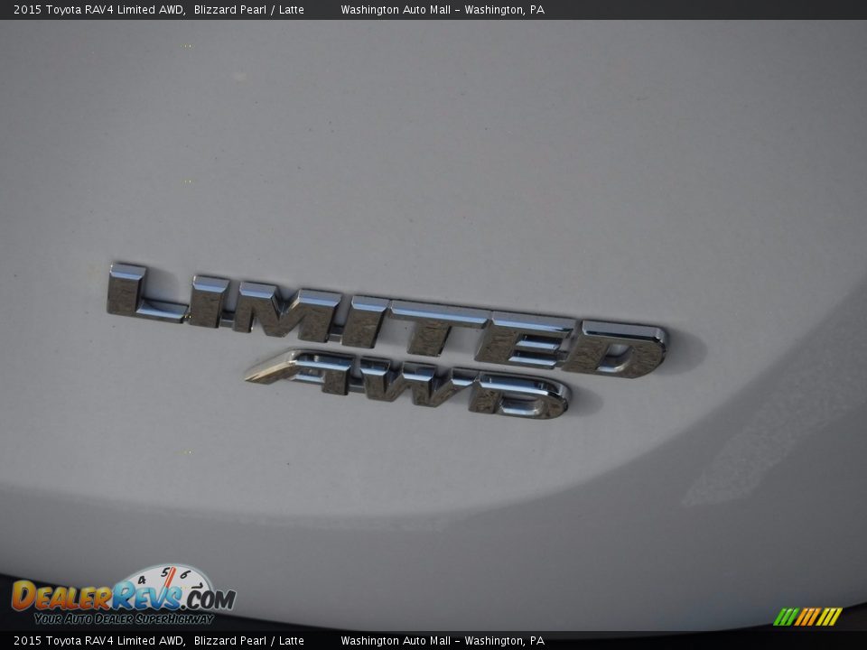 2015 Toyota RAV4 Limited AWD Blizzard Pearl / Latte Photo #9