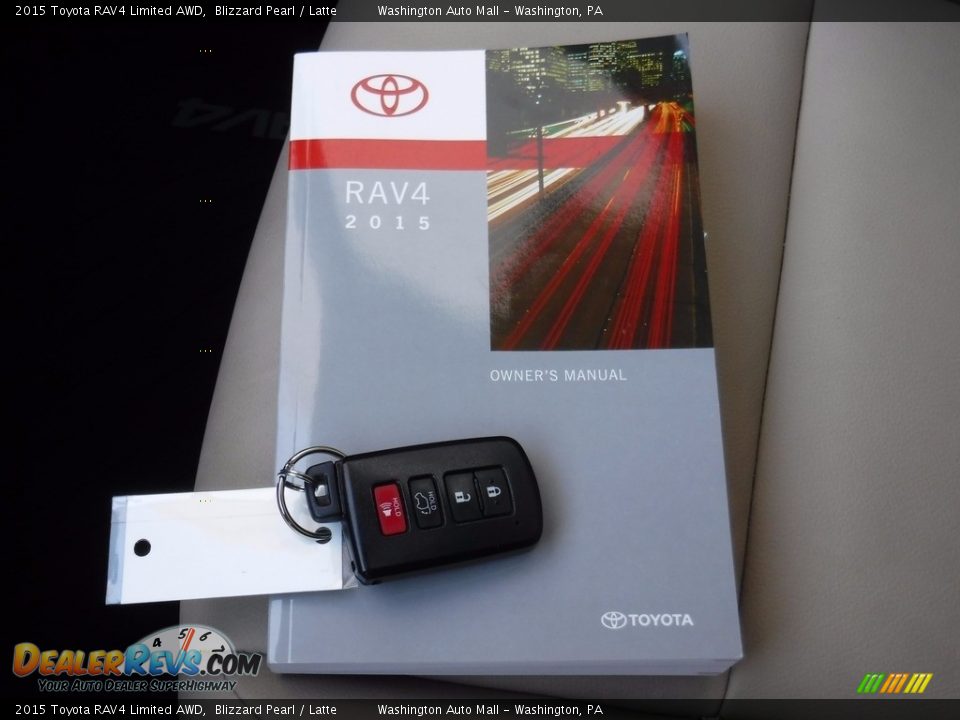 2015 Toyota RAV4 Limited AWD Blizzard Pearl / Latte Photo #28