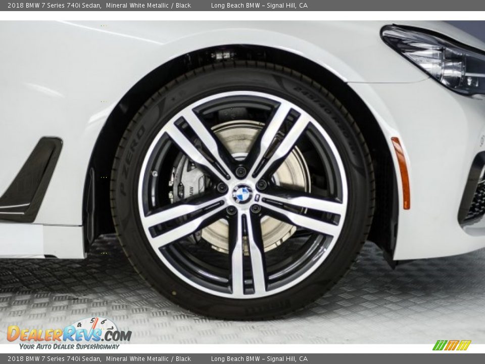 2018 BMW 7 Series 740i Sedan Mineral White Metallic / Black Photo #9
