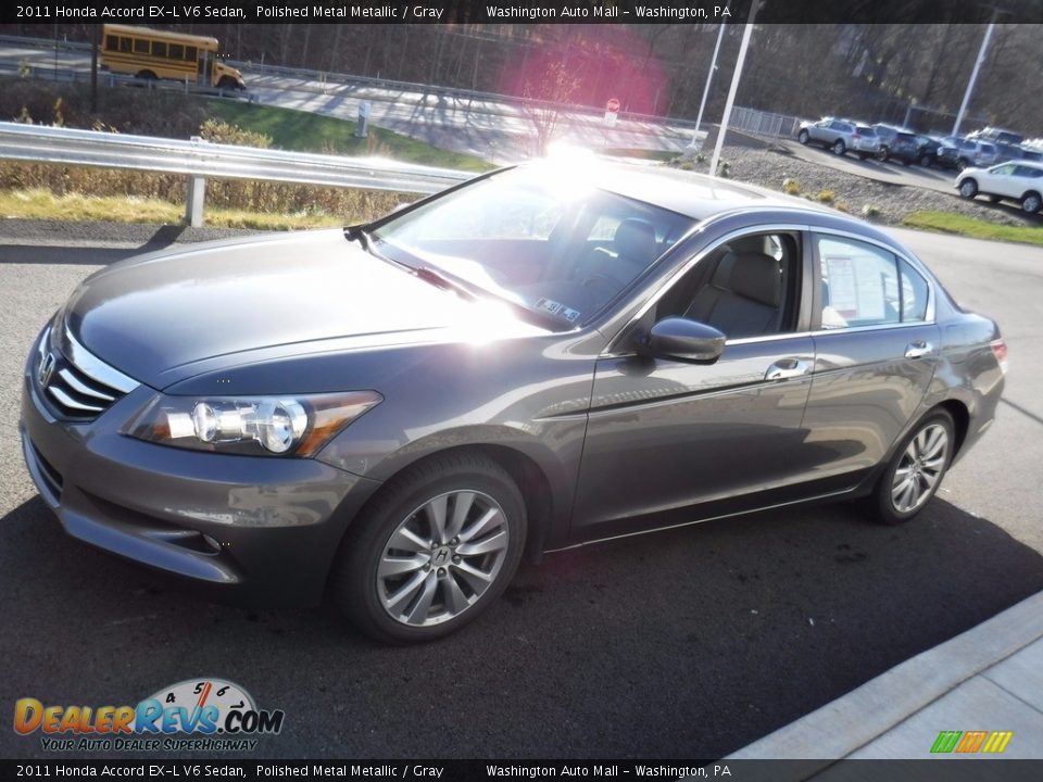 2011 Honda Accord EX-L V6 Sedan Polished Metal Metallic / Gray Photo #6