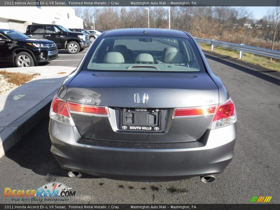 2011 Honda Accord EX-L V6 Sedan Polished Metal Metallic / Gray Photo #8