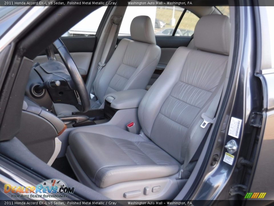 2011 Honda Accord EX-L V6 Sedan Polished Metal Metallic / Gray Photo #15