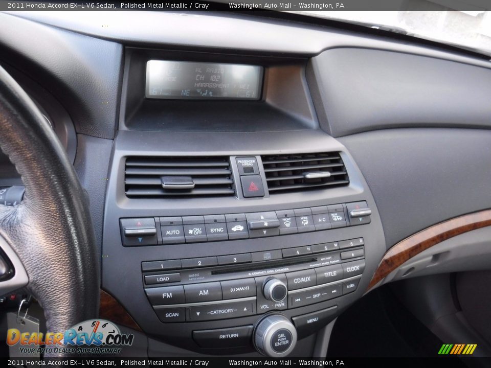 2011 Honda Accord EX-L V6 Sedan Polished Metal Metallic / Gray Photo #18