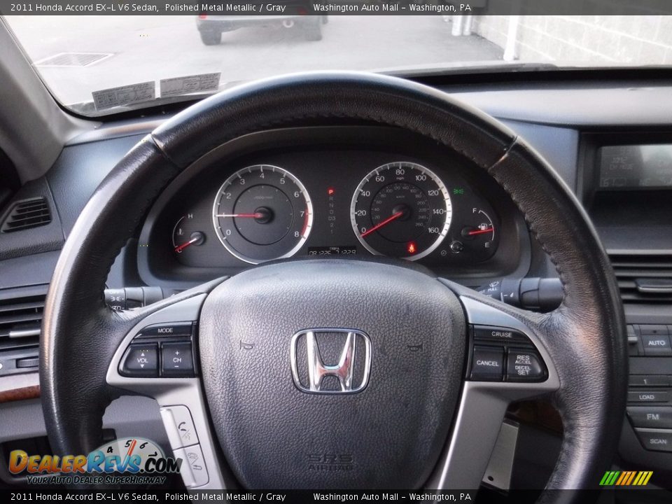 2011 Honda Accord EX-L V6 Sedan Polished Metal Metallic / Gray Photo #21