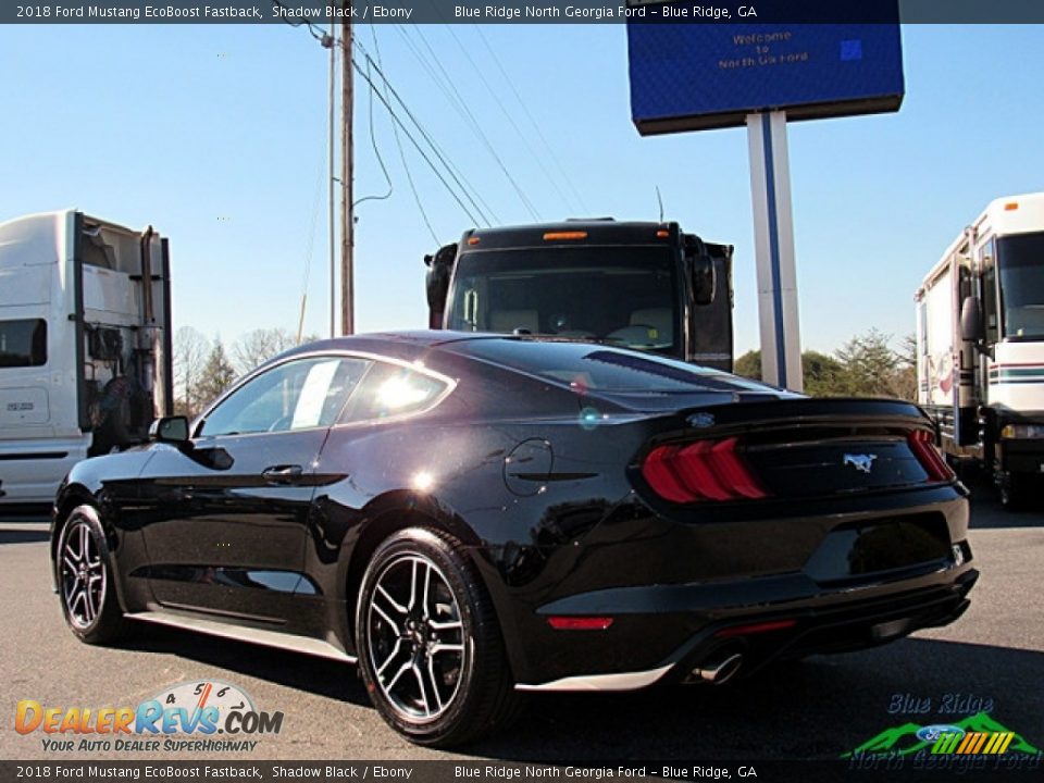 2018 Ford Mustang EcoBoost Fastback Shadow Black / Ebony Photo #3