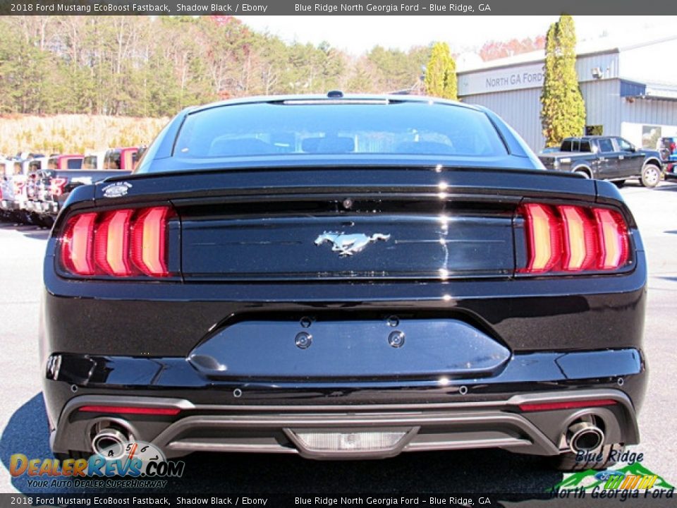 2018 Ford Mustang EcoBoost Fastback Shadow Black / Ebony Photo #4