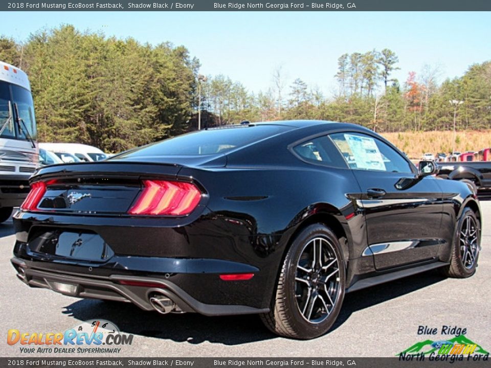 2018 Ford Mustang EcoBoost Fastback Shadow Black / Ebony Photo #5