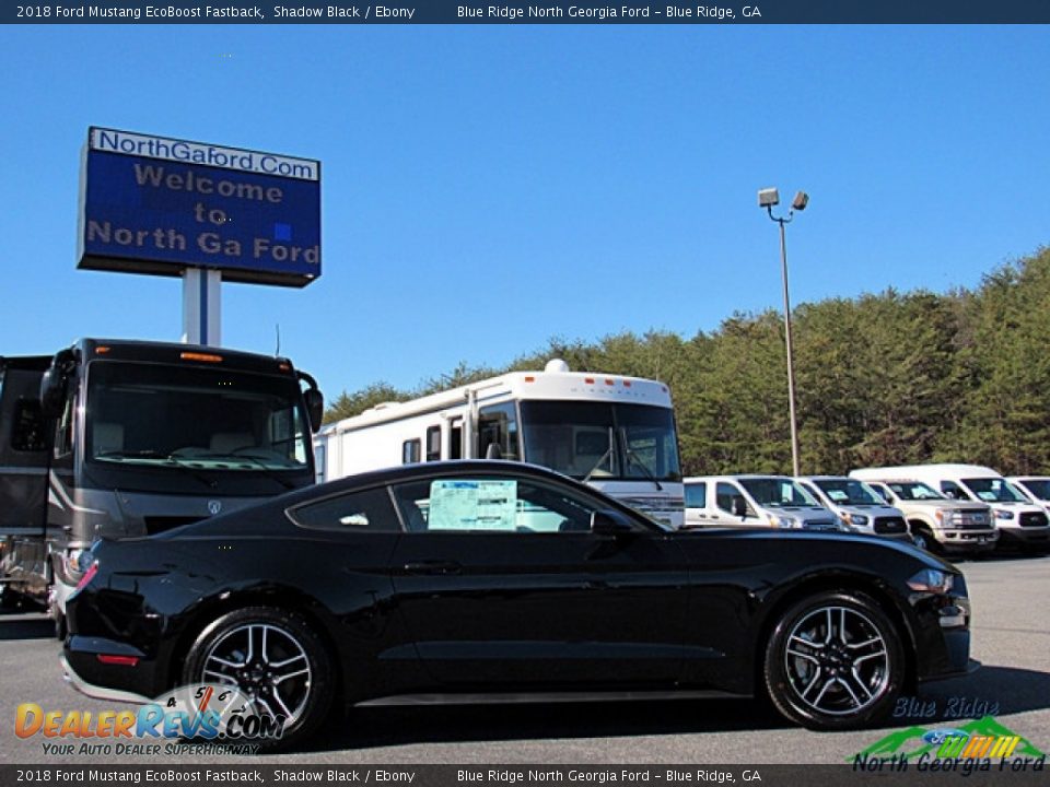 2018 Ford Mustang EcoBoost Fastback Shadow Black / Ebony Photo #6