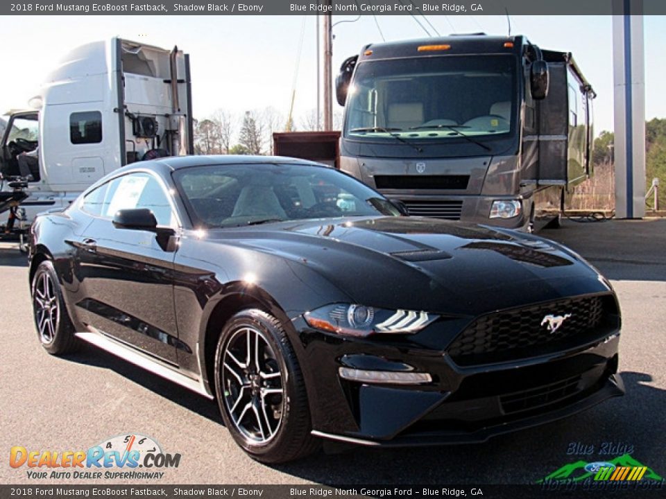 2018 Ford Mustang EcoBoost Fastback Shadow Black / Ebony Photo #7