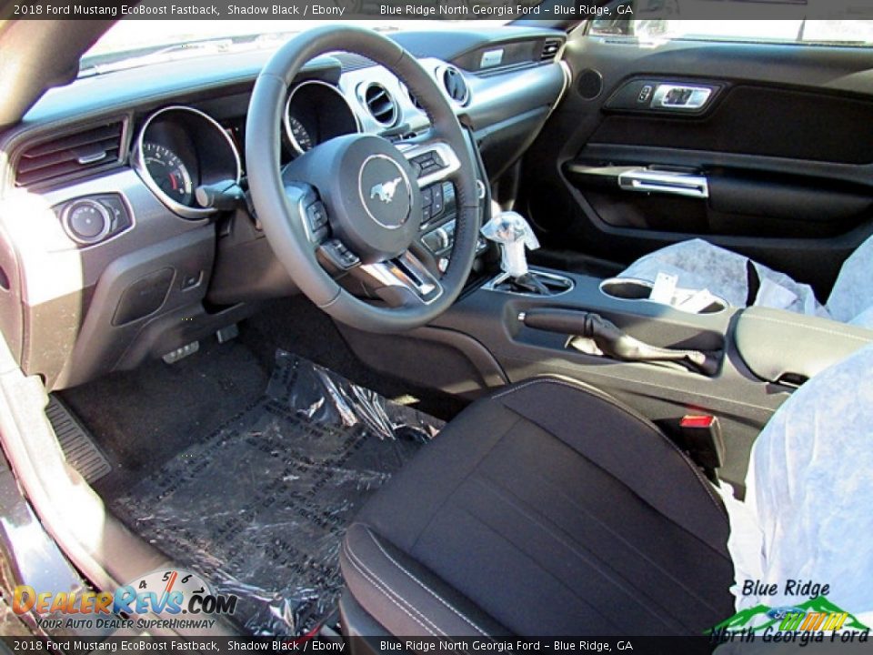 2018 Ford Mustang EcoBoost Fastback Shadow Black / Ebony Photo #10