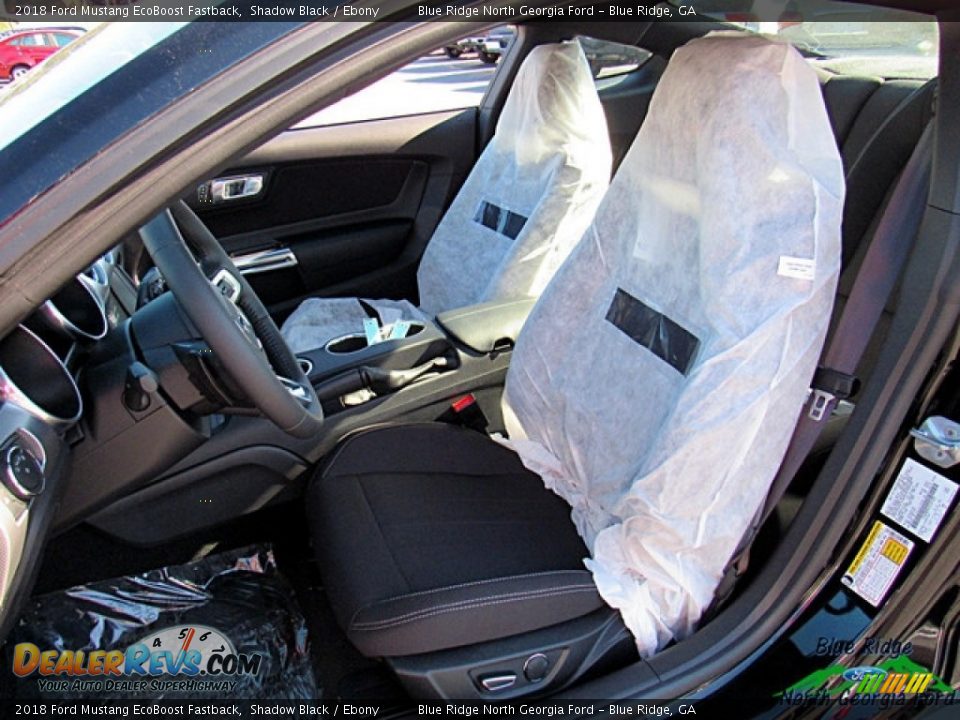 2018 Ford Mustang EcoBoost Fastback Shadow Black / Ebony Photo #11