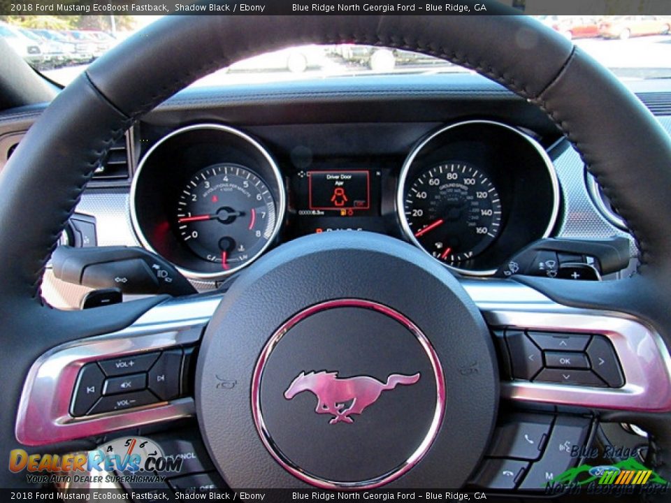 2018 Ford Mustang EcoBoost Fastback Shadow Black / Ebony Photo #17