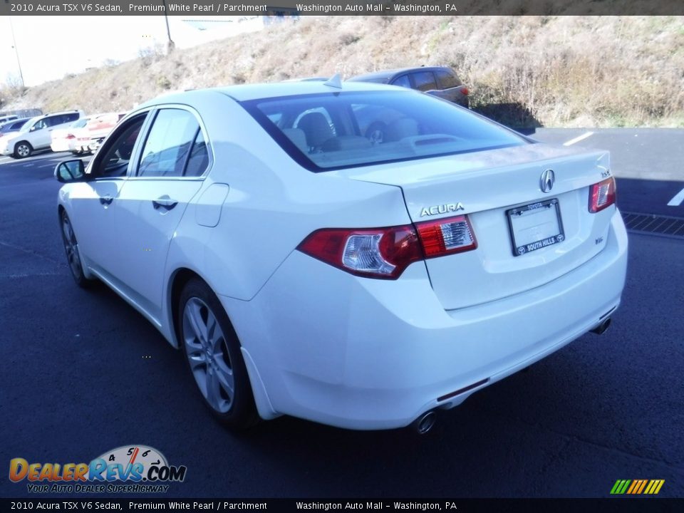 2010 Acura TSX V6 Sedan Premium White Pearl / Parchment Photo #8