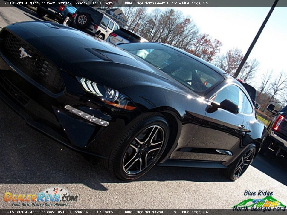 2018 Ford Mustang EcoBoost Fastback Shadow Black / Ebony Photo #24