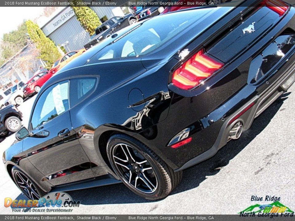 2018 Ford Mustang EcoBoost Fastback Shadow Black / Ebony Photo #27