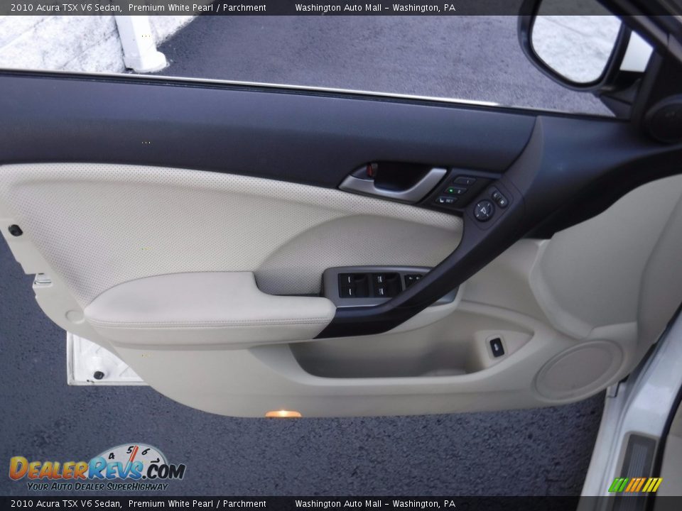 2010 Acura TSX V6 Sedan Premium White Pearl / Parchment Photo #16