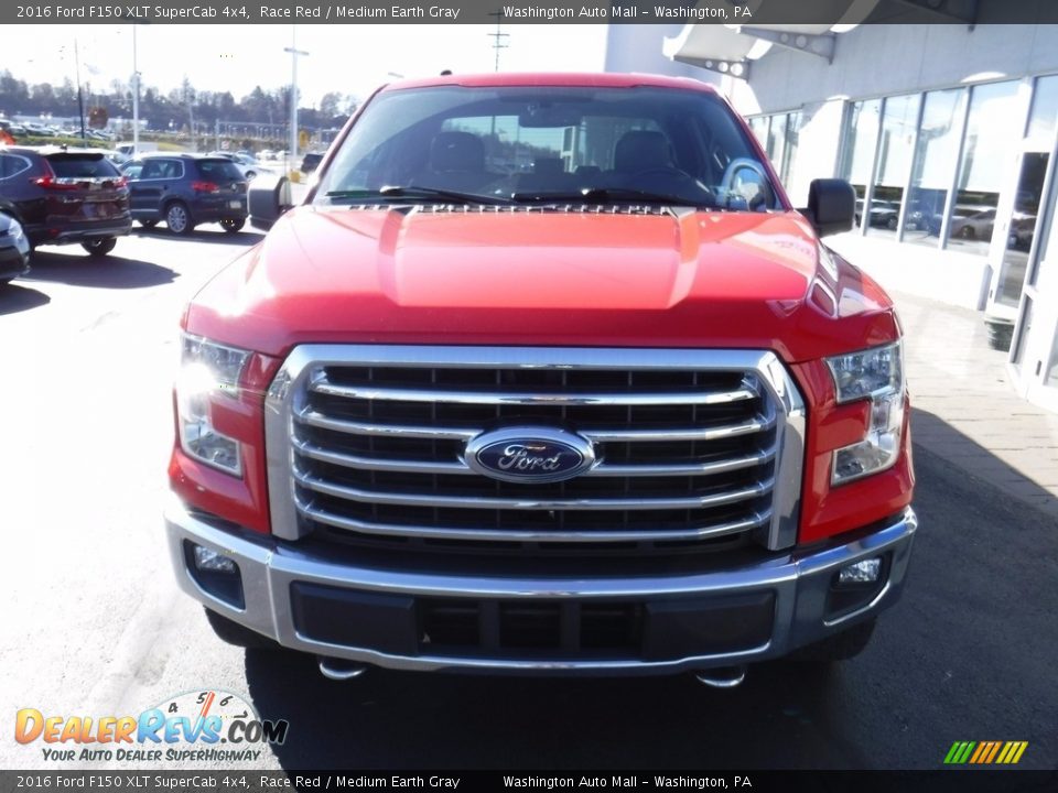 2016 Ford F150 XLT SuperCab 4x4 Race Red / Medium Earth Gray Photo #7