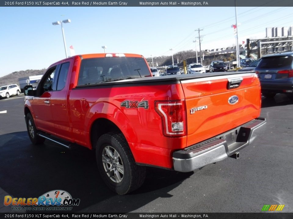 2016 Ford F150 XLT SuperCab 4x4 Race Red / Medium Earth Gray Photo #10