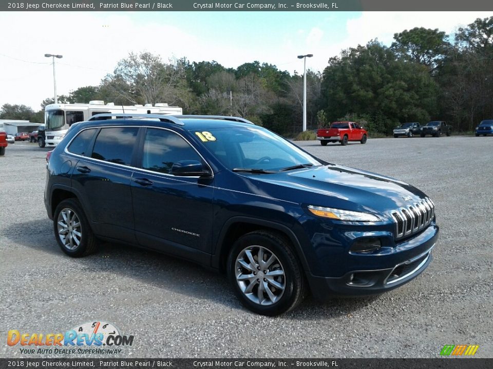 2018 Jeep Cherokee Limited Patriot Blue Pearl / Black Photo #7