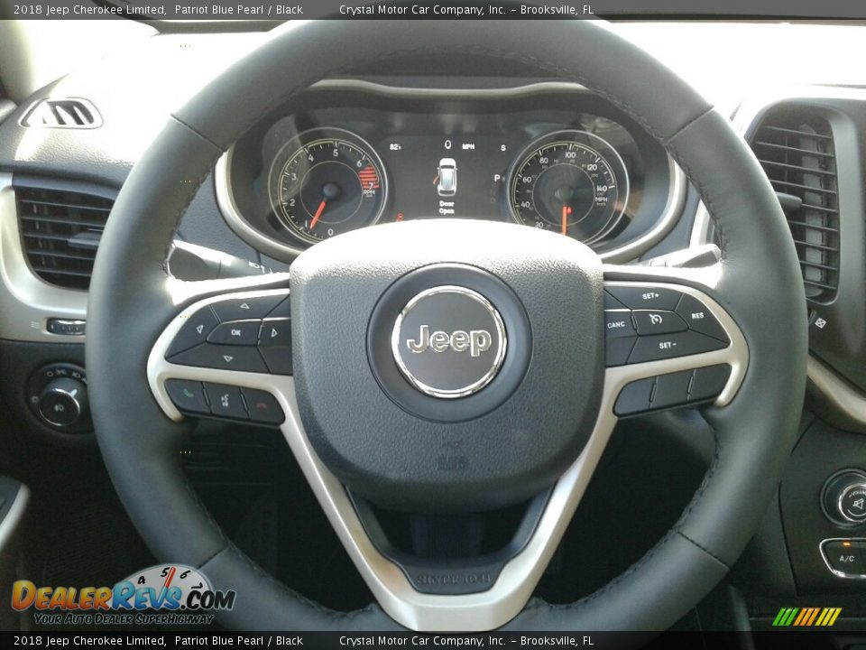 2018 Jeep Cherokee Limited Patriot Blue Pearl / Black Photo #14