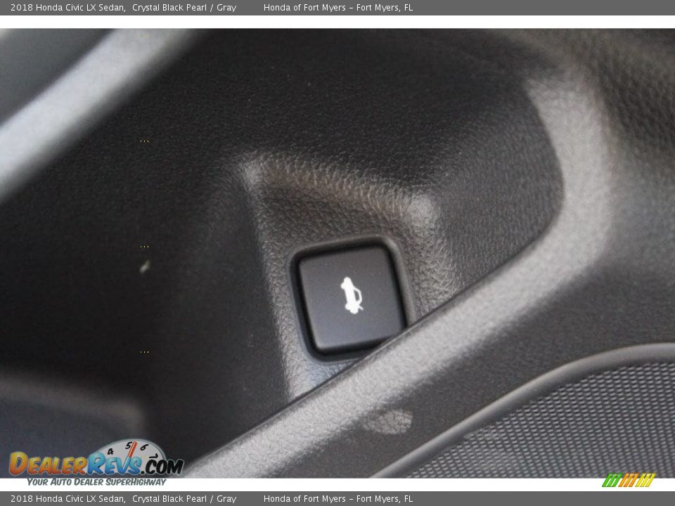 2018 Honda Civic LX Sedan Crystal Black Pearl / Gray Photo #9