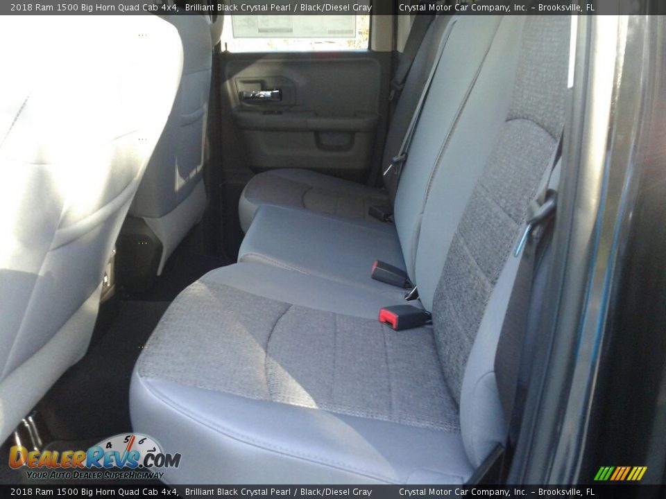 2018 Ram 1500 Big Horn Quad Cab 4x4 Brilliant Black Crystal Pearl / Black/Diesel Gray Photo #10