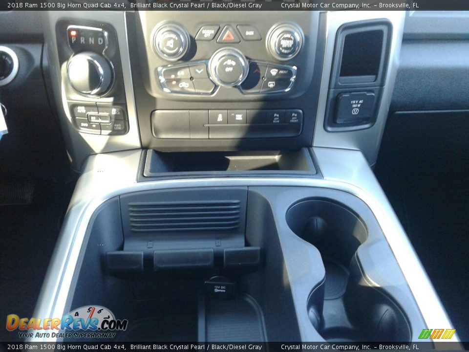 2018 Ram 1500 Big Horn Quad Cab 4x4 Brilliant Black Crystal Pearl / Black/Diesel Gray Photo #16